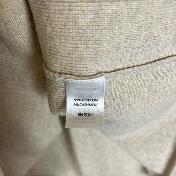 Pure Jill Sweater Womens Medium Petite Beige Kimono Pullover Cotton Blend-4284 - Picture 8 of 11